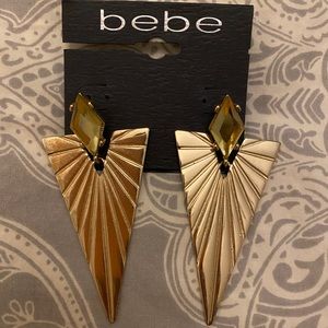 Bebe Gold Earrings with Diamond crystal